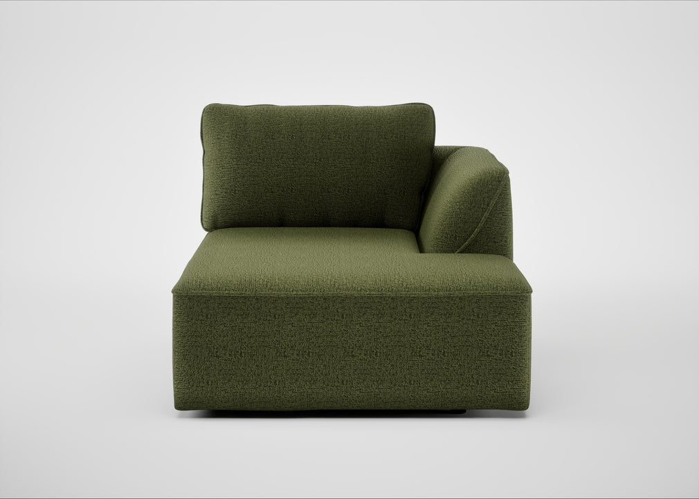 Morven Right Hand Facing Chaise Unit Boucle Velvet Wilder