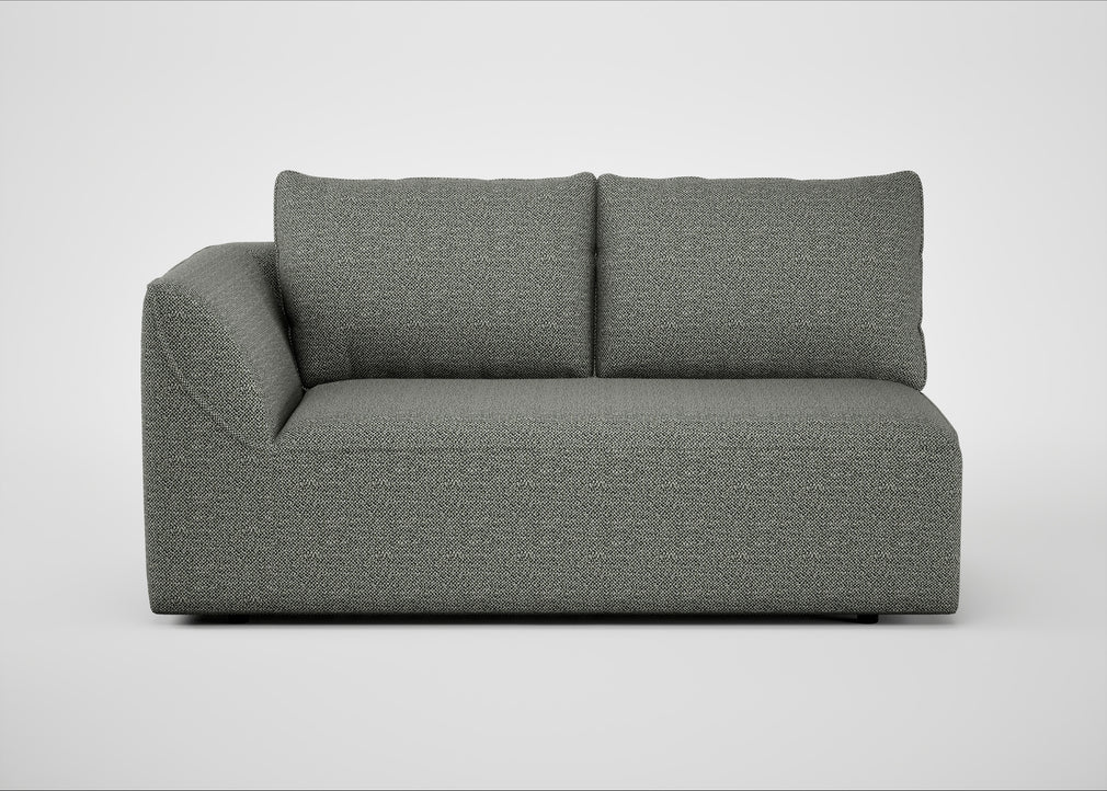 Morven Left Hand Facing 2 Seater Unit Boucle Tweed Lapis