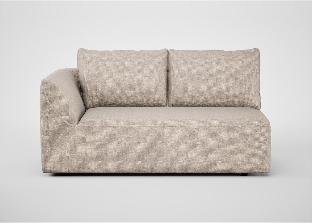 Morven Left Hand Facing 2 Seater Unit Boucle Tweed Pearl