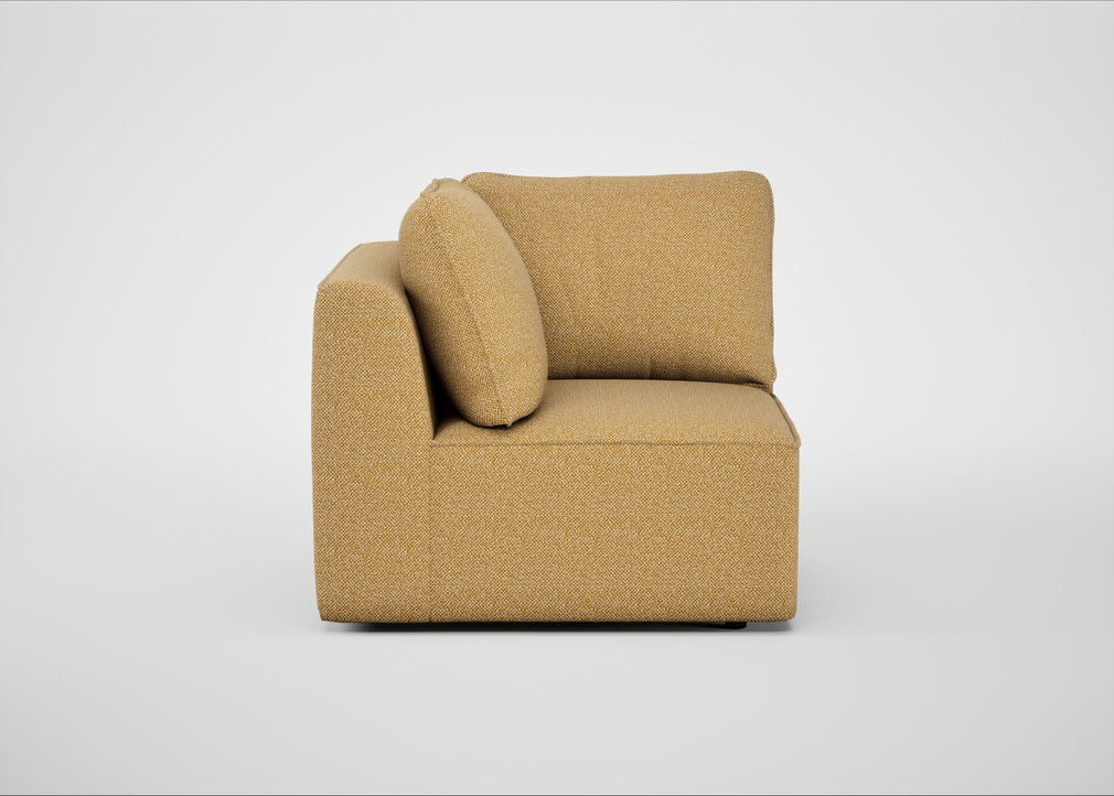Morven Corner Unit Boucle Tweed Citrine