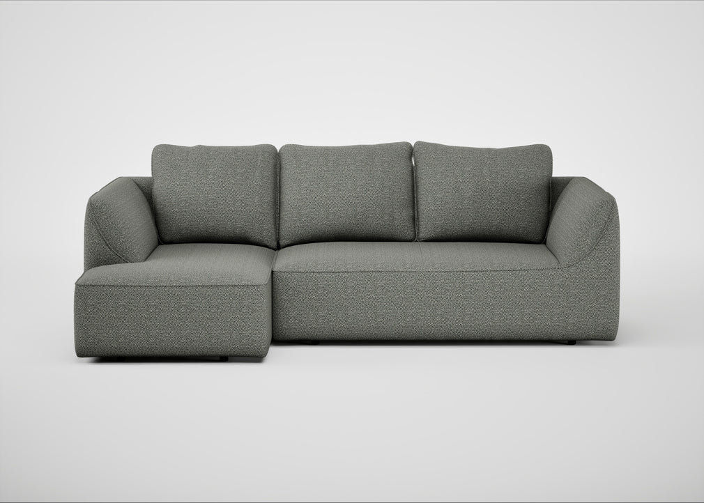 Morven Left Hand Facing Corner Chaise Sofa Boucle Tweed Lapis