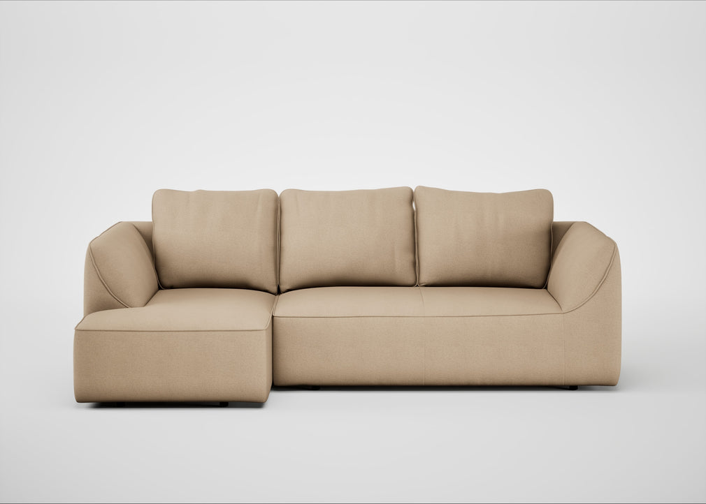 Morven Left Hand Facing Corner Chaise Sofa Capelo Linen-Cotton Bamboo