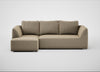 Morven Left Hand Facing Corner Chaise Sofa Boucle Velvet Rocky