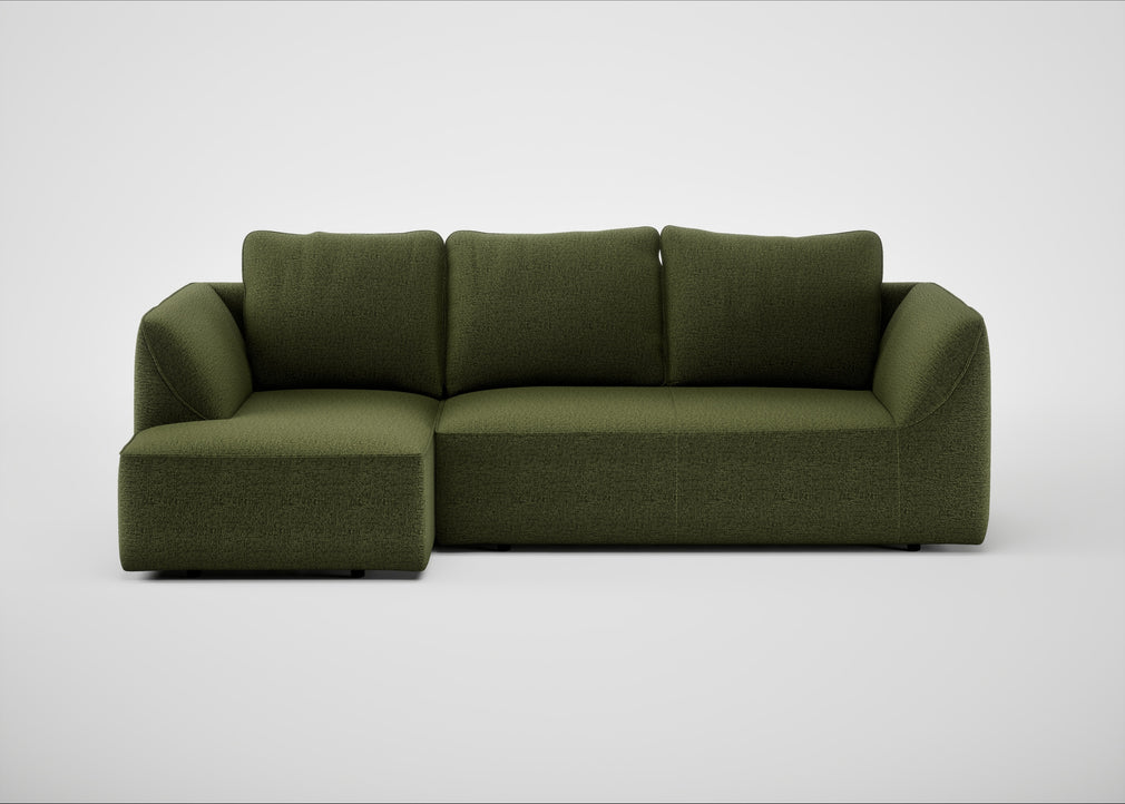 Morven Left Hand Facing Corner Chaise Sofa Boucle Velvet Wilder