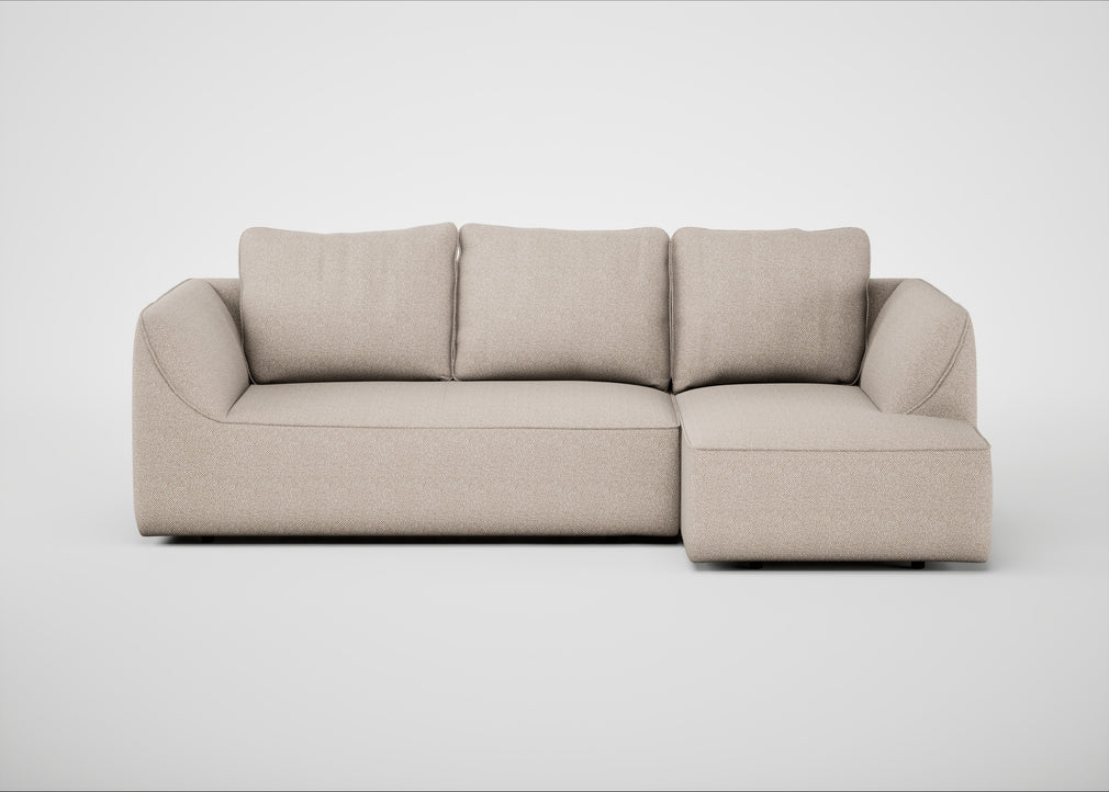 Morven Right Hand Facing Corner Chaise Sofa Boucle Tweed Pearl