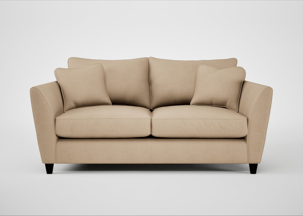 Torino 3 Seater Sofa Capelo Linen-Cotton Bamboo / Black