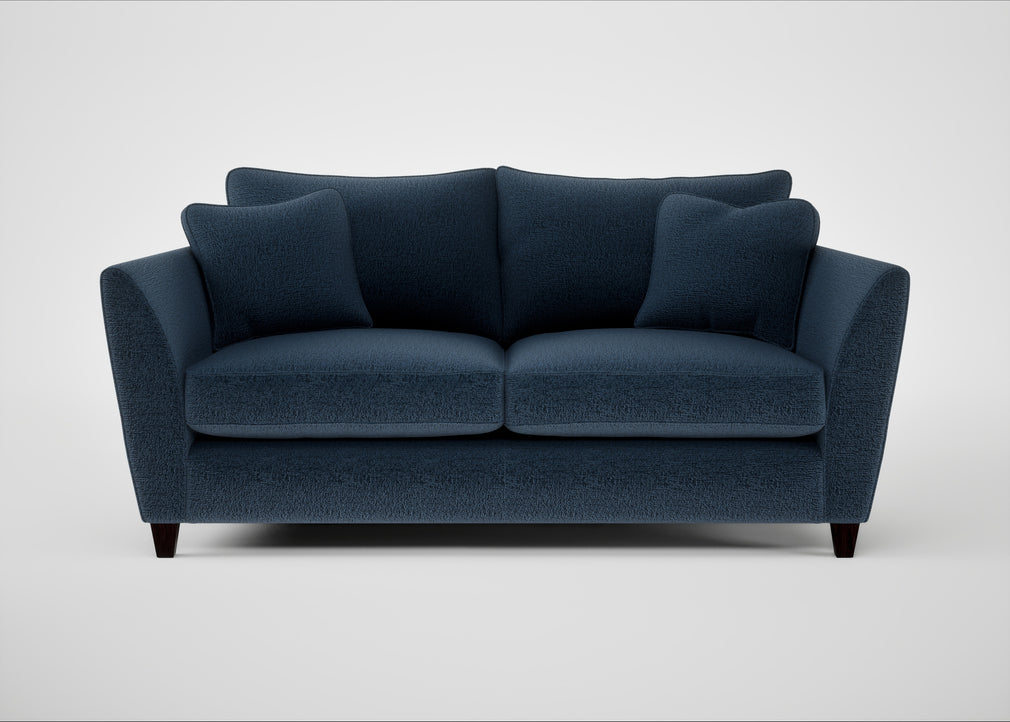 Torino 3 Seater Sofa Boucle Velvet Space / Black