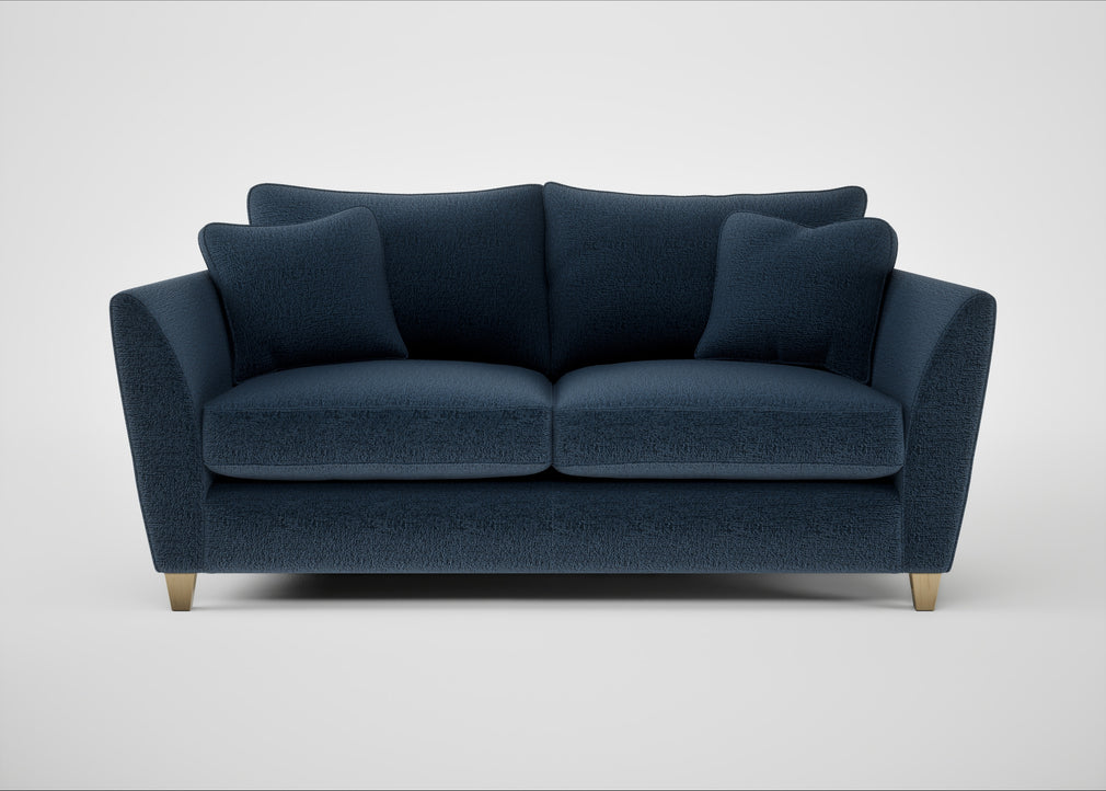 Torino 3 Seater Sofa Boucle Velvet Space / Natural