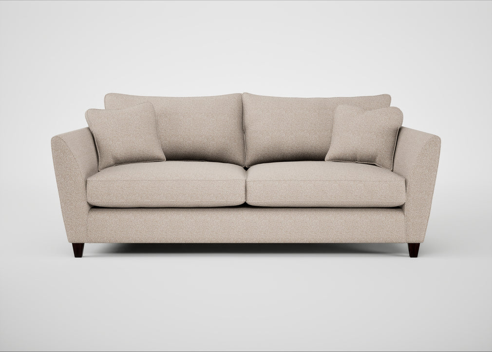 Torino 4 Seater Sofa Boucle Tweed Pearl / Black