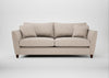 Torino 4 Seater Sofa Boucle Tweed Pearl / Walnut Stained
