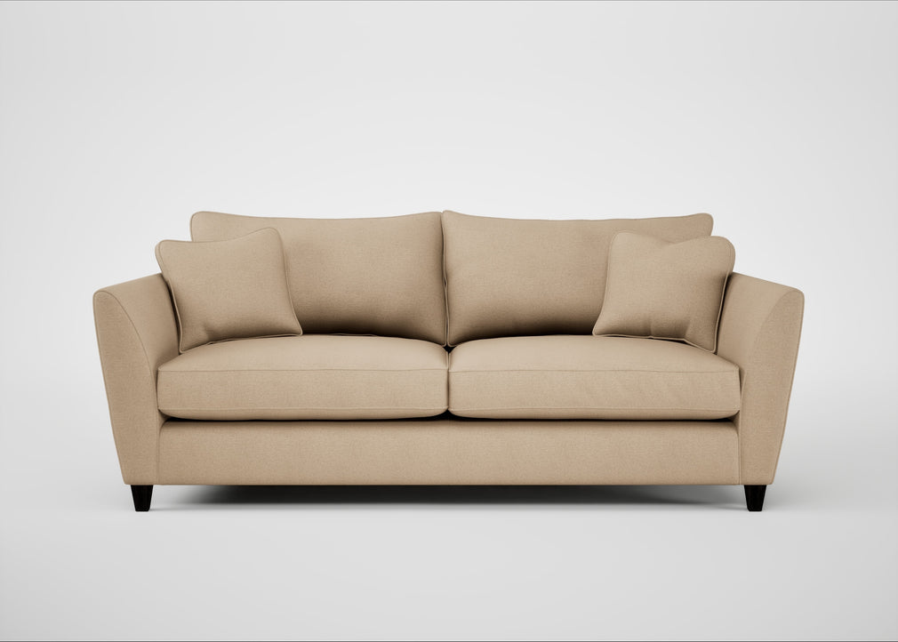 Torino 4 Seater Sofa Capelo Linen-Cotton Bamboo / Black