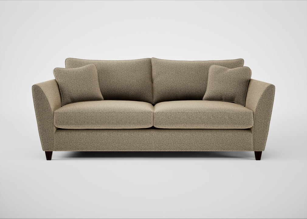 Torino 4 Seater Sofa Boucle Velvet Rocky / Black