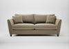 Torino 4 Seater Sofa Boucle Velvet Rocky / Walnut Stained