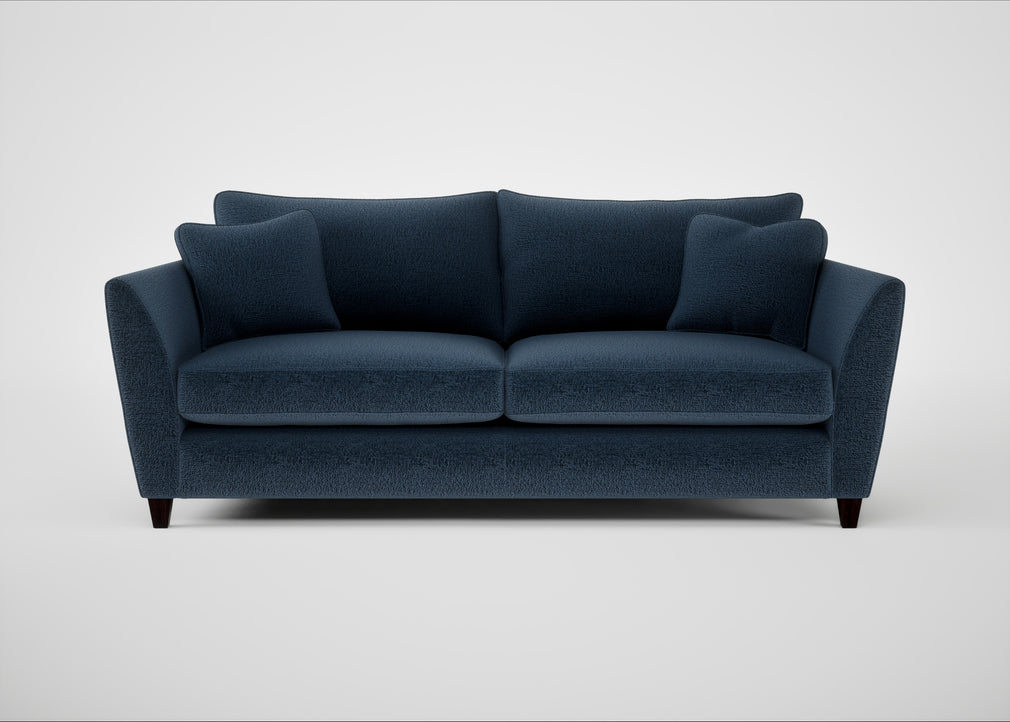 Torino 4 Seater Sofa Boucle Velvet Space / Black