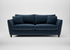Torino 4 Seater Sofa Boucle Velvet Space / Walnut Stained