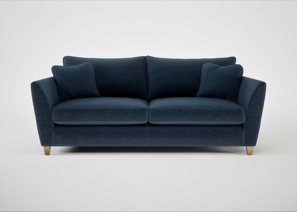 Torino 4 Seater Sofa Boucle Velvet Space / Natural