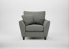 Torino Armchair Boucle Tweed Lapis / Walnut Stained