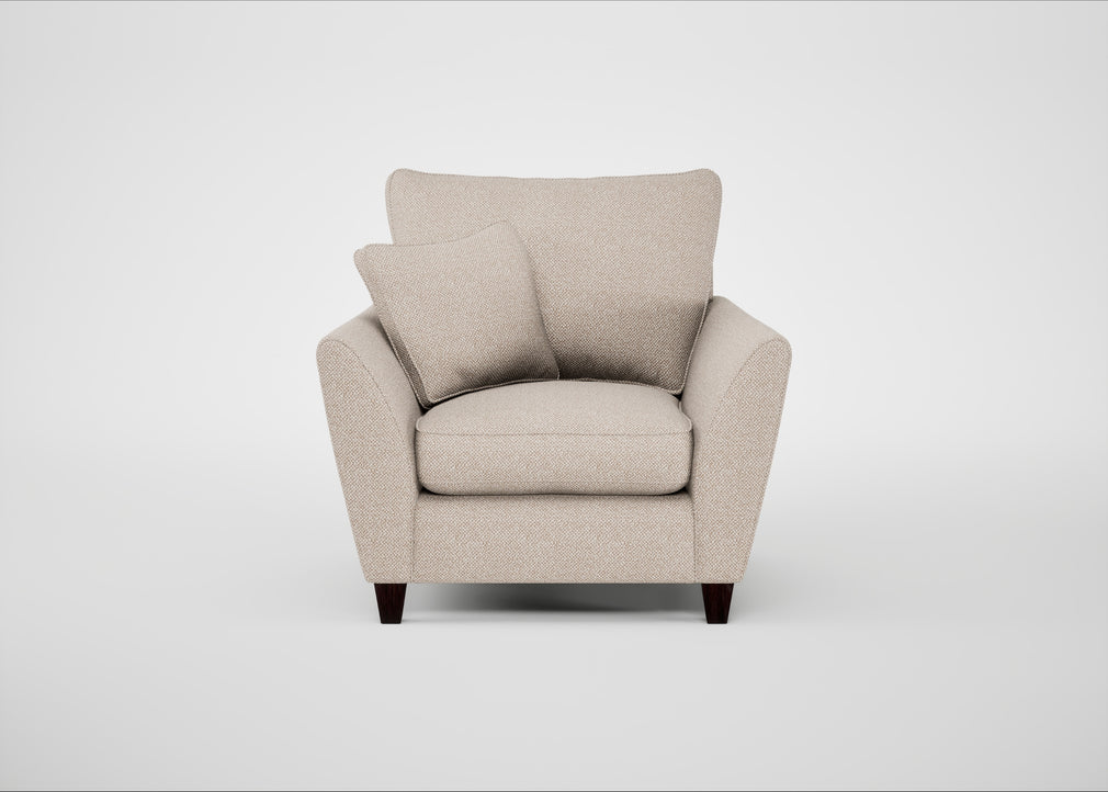 Torino Armchair Boucle Tweed Pearl / Black