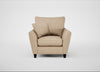 Torino Armchair Capelo Linen-Cotton Bamboo / Black