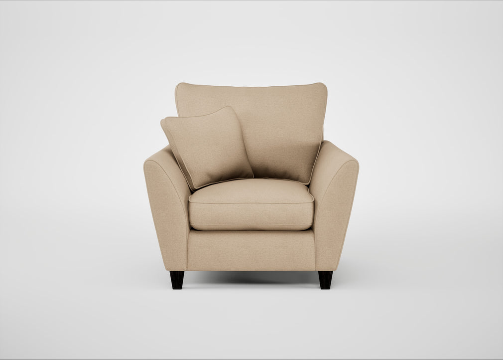Torino Armchair Capelo Linen-Cotton Bamboo / Black