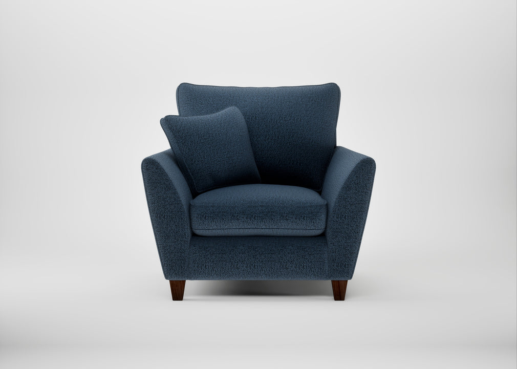 Torino Armchair Boucle Velvet Space / Walnut Stained
