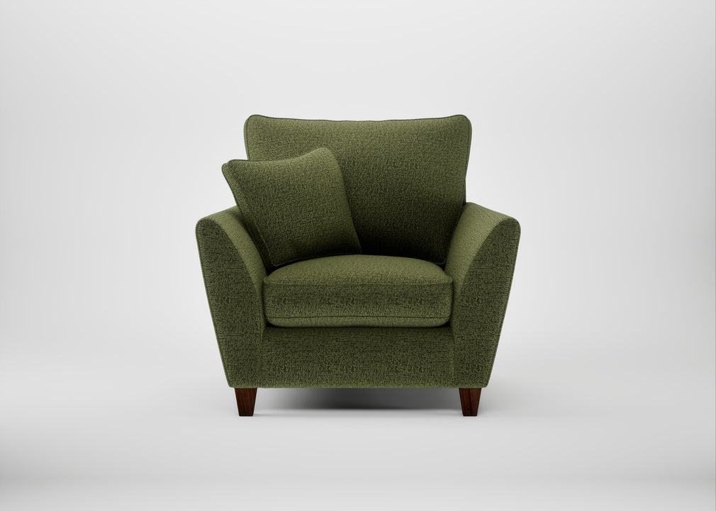 Torino Armchair Boucle Velvet Wilder / Walnut Stained
