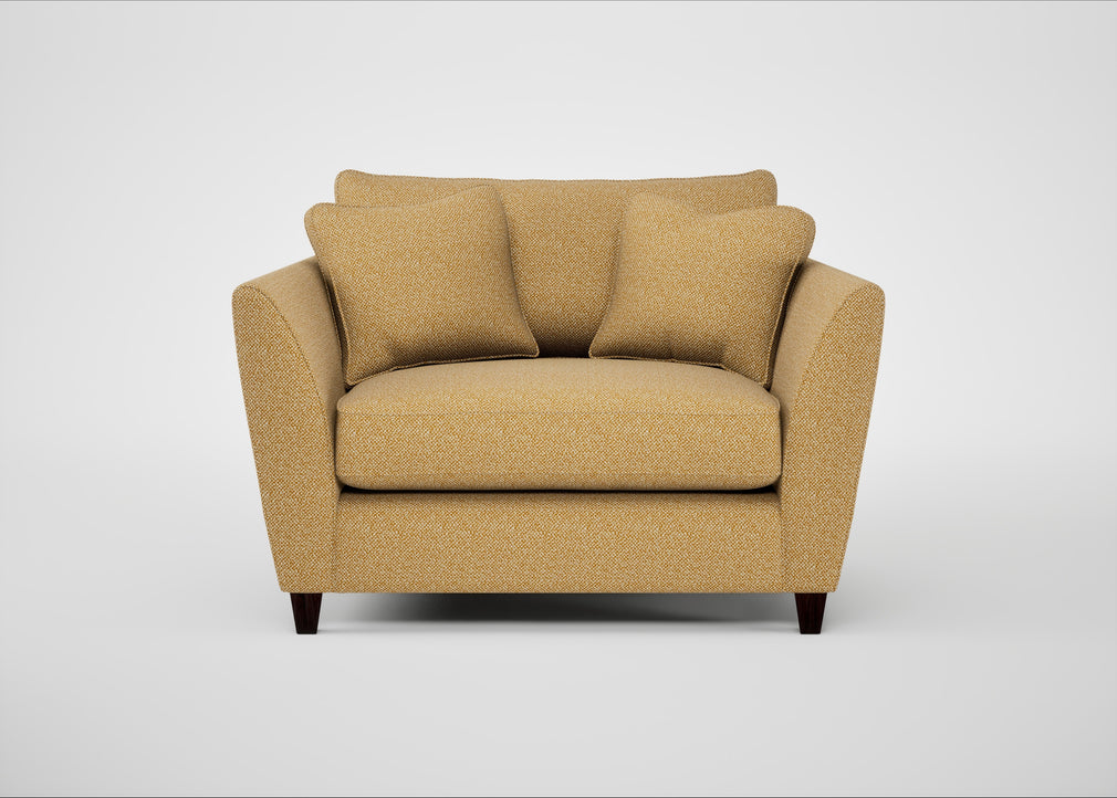 Torino Loveseat Boucle Tweed Citrine / Black