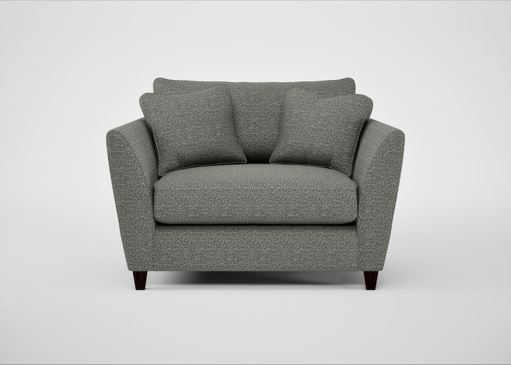 Torino Loveseat Boucle Tweed Lapis / Black