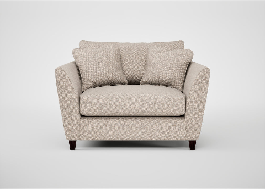 Torino Loveseat Boucle Tweed Pearl / Black