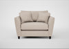 Torino Loveseat Boucle Tweed Pearl / Black