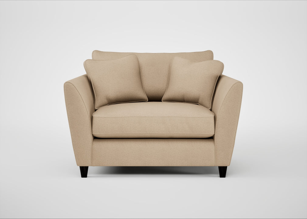 Torino Loveseat Capelo Linen-Cotton Bamboo / Black