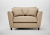 Torino Loveseat Capelo Linen-Cotton Bamboo / Walnut Stained