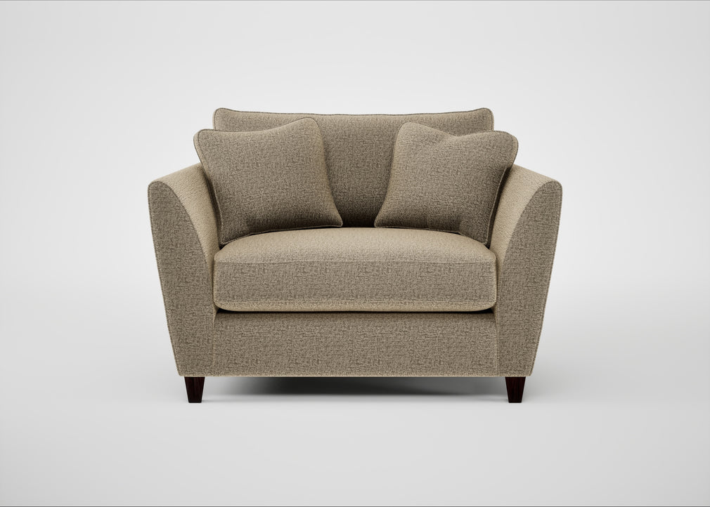 Torino Loveseat Boucle Velvet Rocky / Black