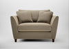 Torino Loveseat Boucle Velvet Rocky / Walnut Stained