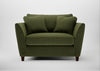 Torino Loveseat Boucle Velvet Wilder / Walnut Stained