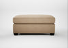 Torino Footstool Capelo Linen-Cotton Bamboo / Black