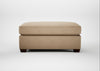 Torino Footstool Capelo Linen-Cotton Bamboo / Walnut Stained