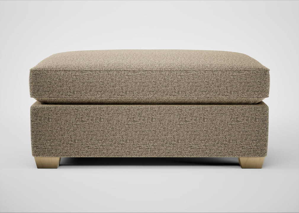 Torino Footstool Boucle Velvet Rocky / Natural