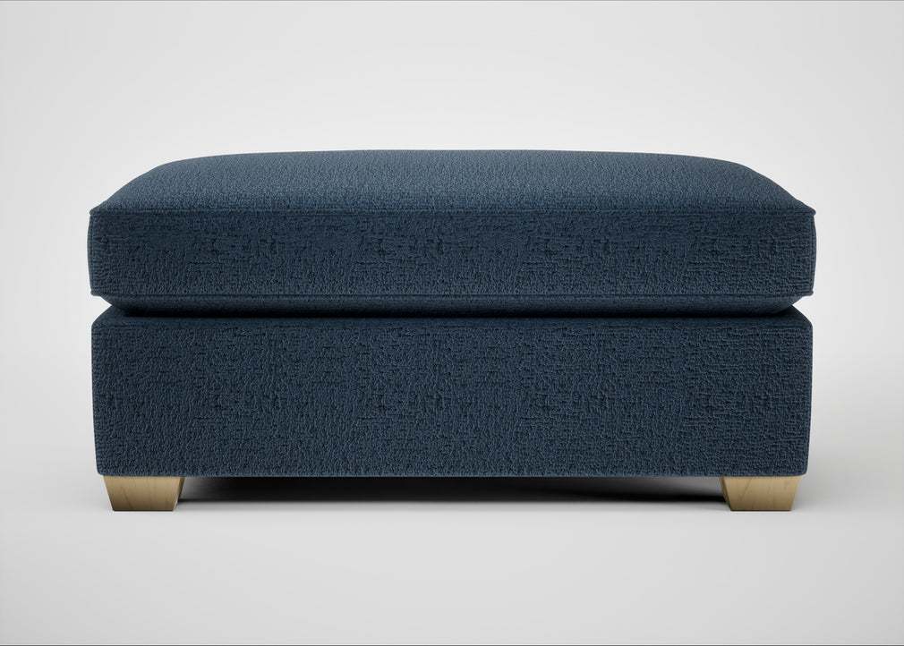 Torino Footstool Boucle Velvet Space / Natural
