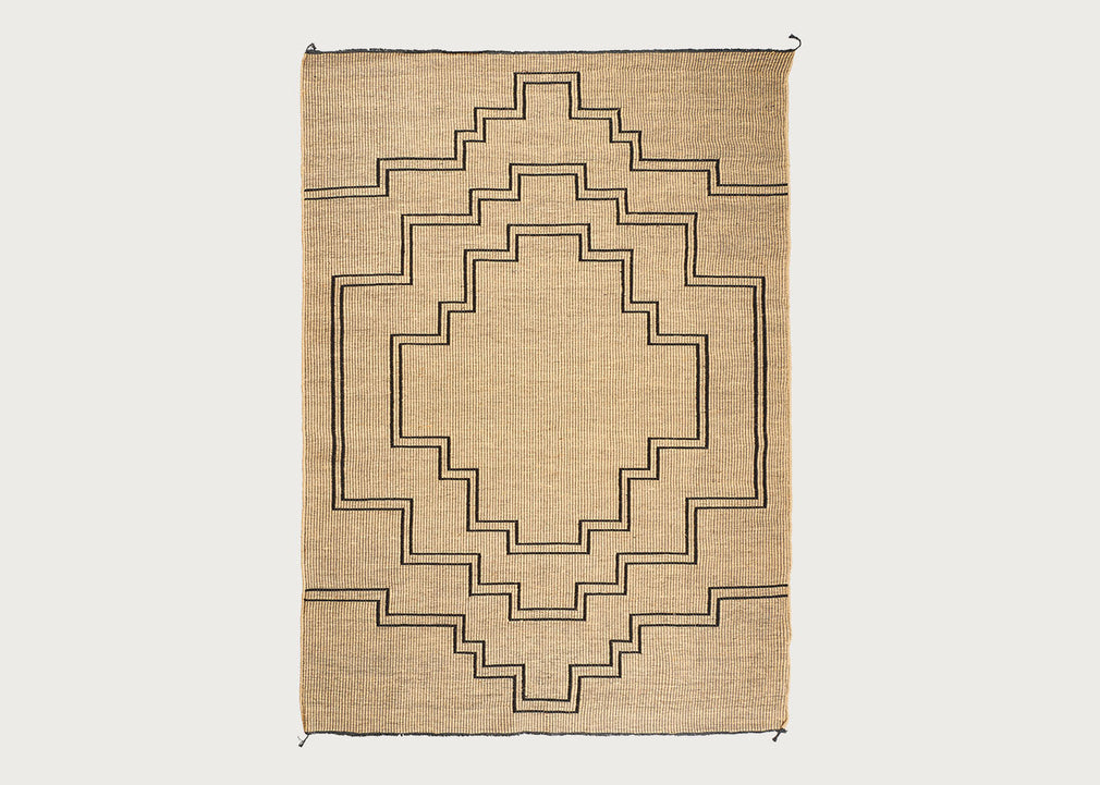 Emene Rug Natural & Black