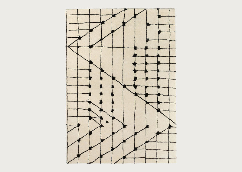 Gisilo Rug White & Black