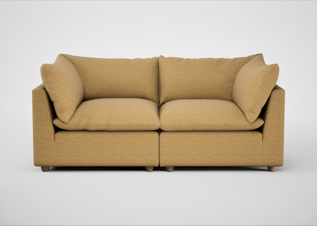 Astrid 3 Seater Sofa Boucle Tweed Citrine / Natural Beech