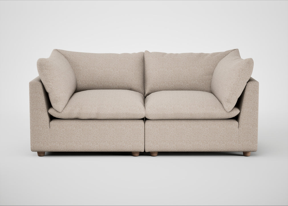 Astrid 3 Seater Sofa Boucle Tweed Pearl / Natural Beech