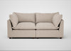 Astrid 3 Seater Sofa Boucle Tweed Pearl / Walnut Stained Beech