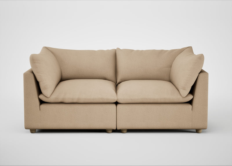 Astrid 3 Seater Sofa Capelo Linen-Cotton Bamboo / Natural Beech