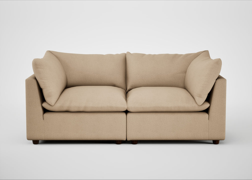 Astrid 3 Seater Sofa Capelo Linen-Cotton Bamboo / Walnut Stained Beech