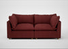 Astrid 3 Seater Sofa Capelo Linen-Cotton Etruscan Red / Natural Beech