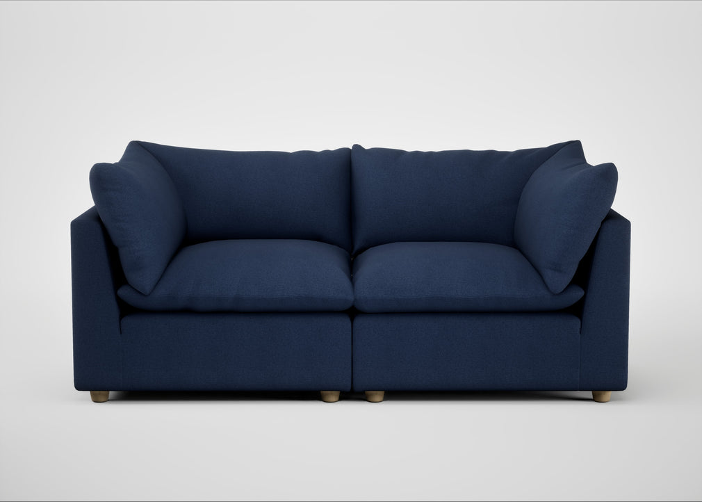 Astrid 3 Seater Sofa Capelo Linen-Cotton Inkspot / Natural Beech