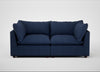 Astrid 3 Seater Sofa Capelo Linen-Cotton Inkspot / Walnut Stained Beech