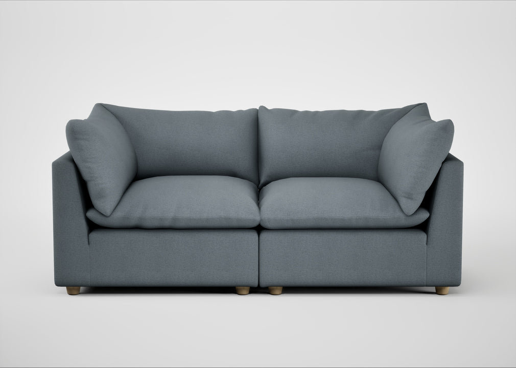 Astrid 3 Seater Sofa Capelo Linen-Cotton Mineral / Natural Beech